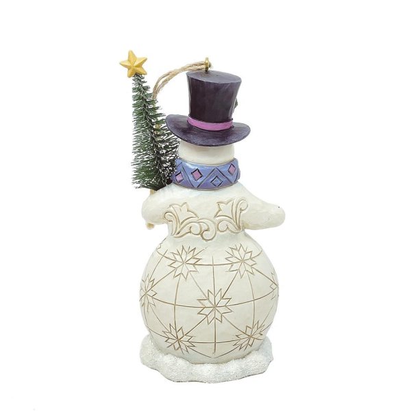 Pupazzo di neve con ornamento da appendere all'albero - immagine 3