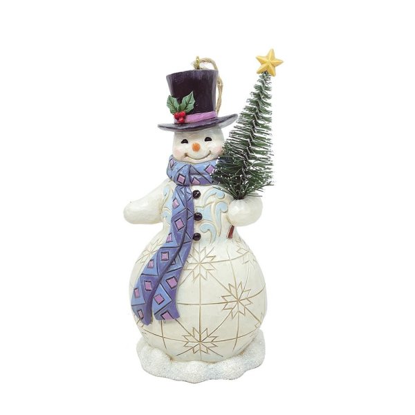 Pupazzo di neve con ornamento da appendere all'albero - immagine 2