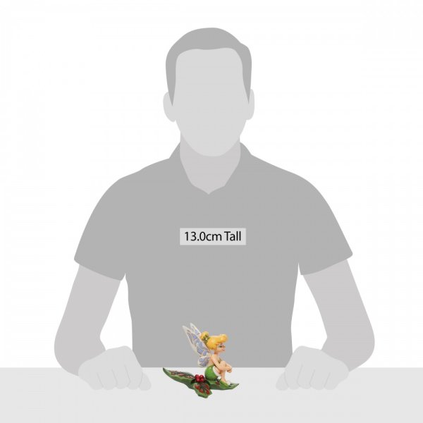 Walt Disney Jim Shore Trilli Campanellino seduto su statuetta con agrifoglio - immagine 6
