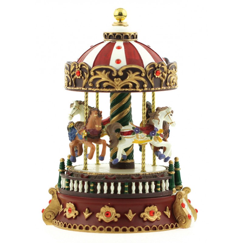 Giostra Carillon cavalli pietre rosse