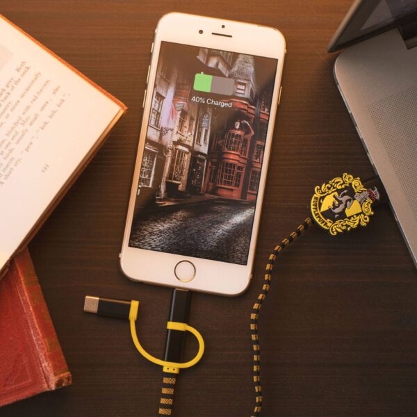 Harry Potter Cavo per ricarica cellulari 3 in 1 Tassorosso - immagine 2