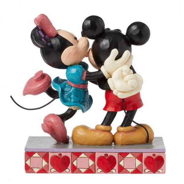 Walt Disney Jim Shore Statuetta D'amore Di Topolino E Minnie Disney Traditions - immagine 2