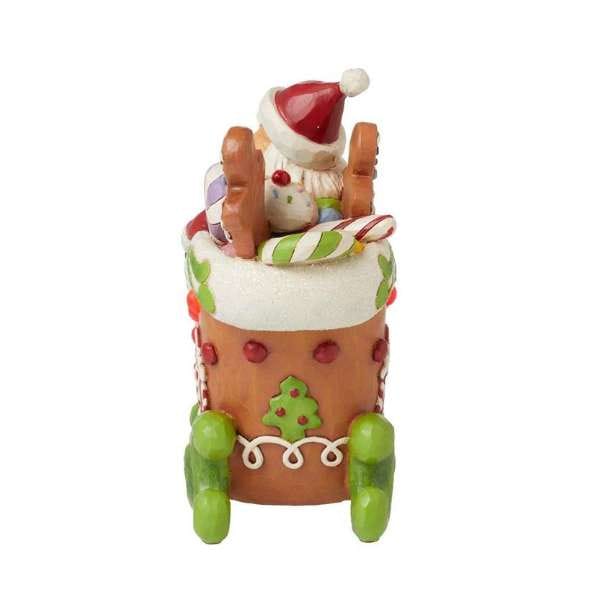 Jim Shore Slitta di pan di zenzero con babbo natale e led - immagine 4