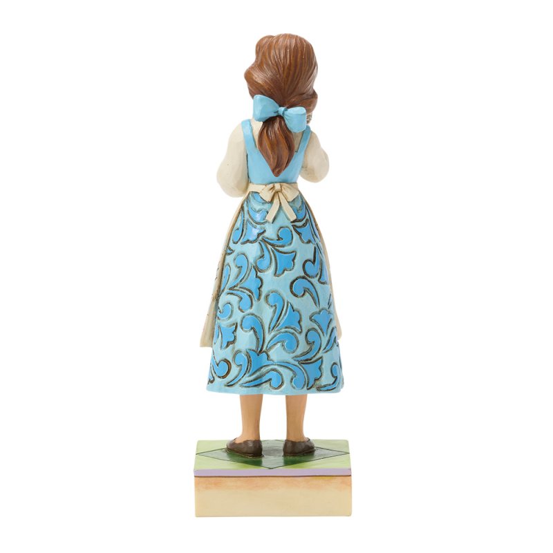 statuetta di belle con specchio di disney traditions