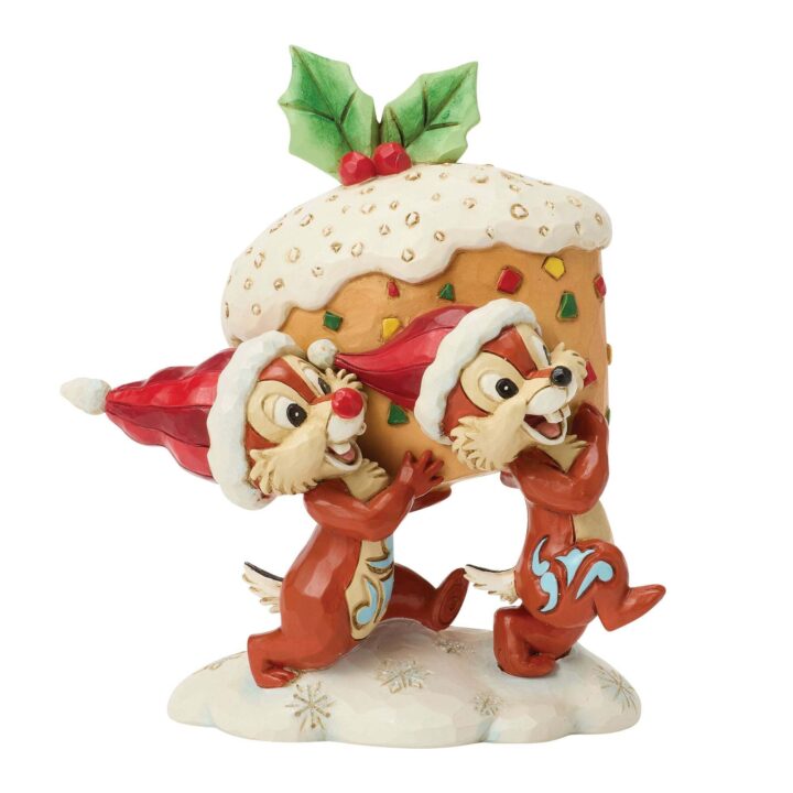 statuetta di cip e ciop che rubano la torta di frutta disney traditions