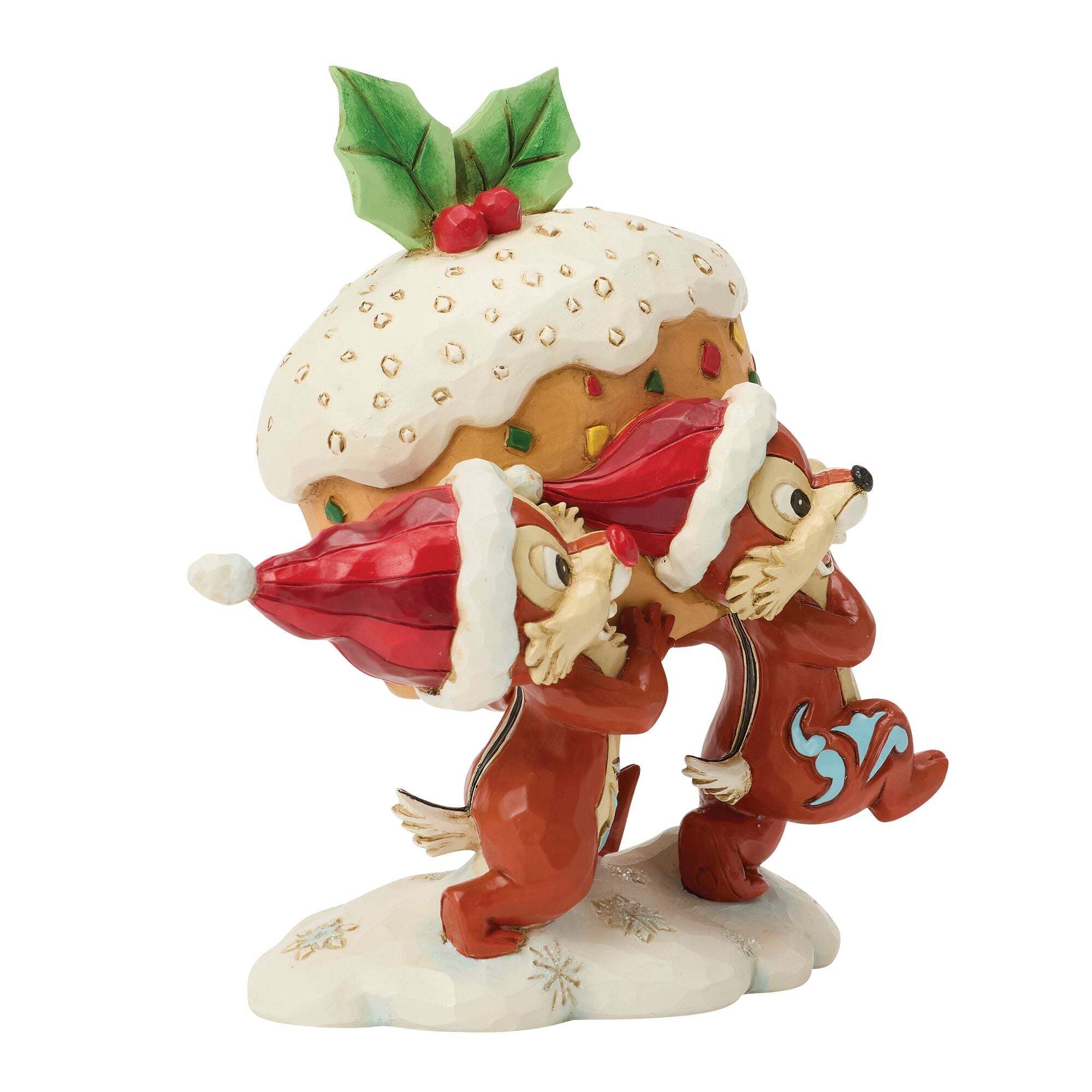 statuetta di cip e ciop che rubano la torta di frutta disney traditions