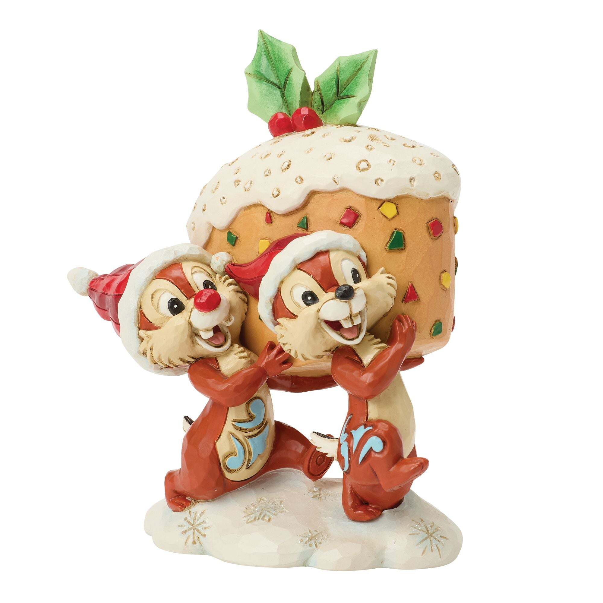statuetta di cip e ciop che rubano la torta di frutta disney traditions