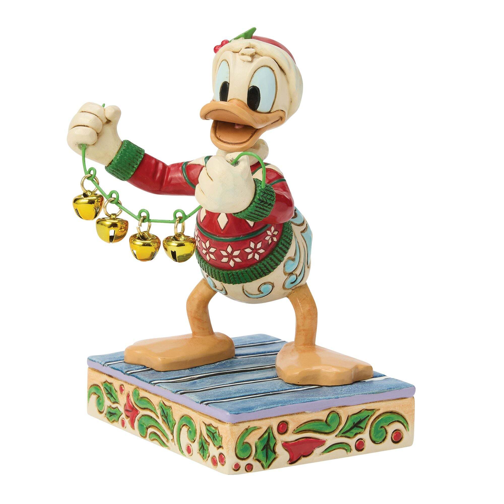 statuetta di paperino con campanellini di disney traditions