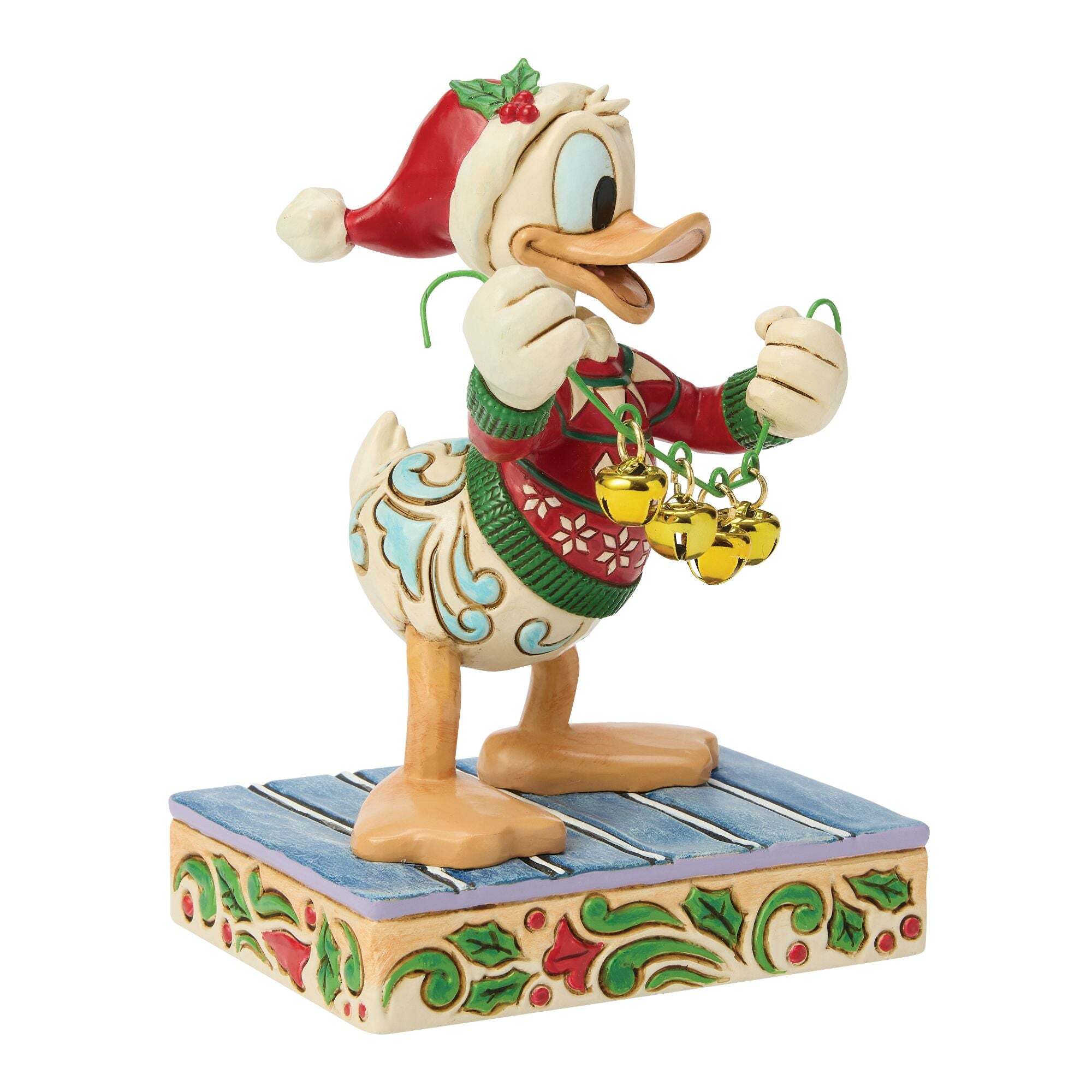statuetta di paperino con campanellini di disney traditions