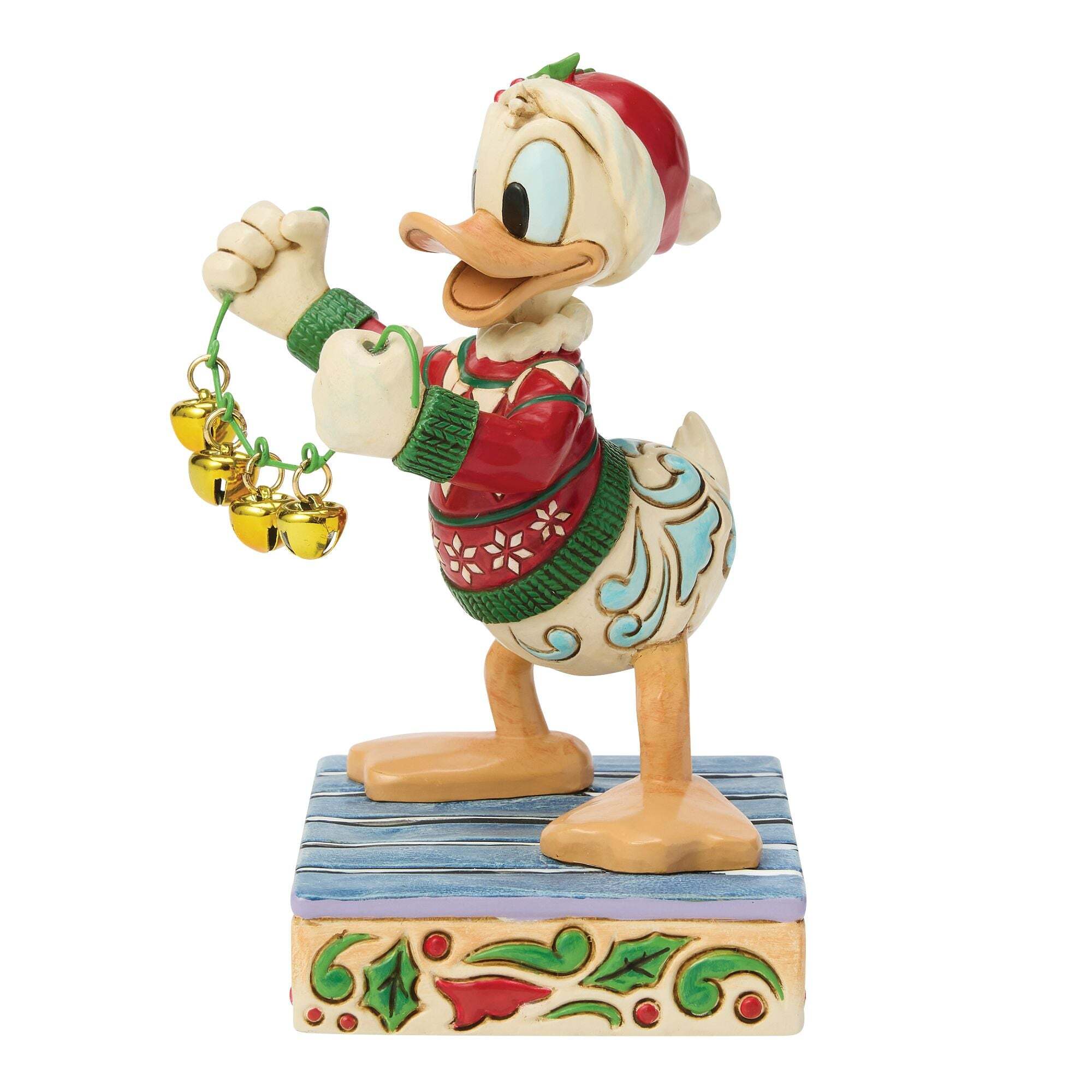 statuetta di paperino con campanellini di disney traditions